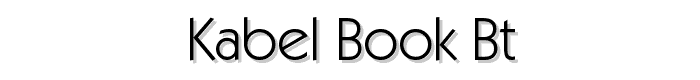 Kabel Book BT font